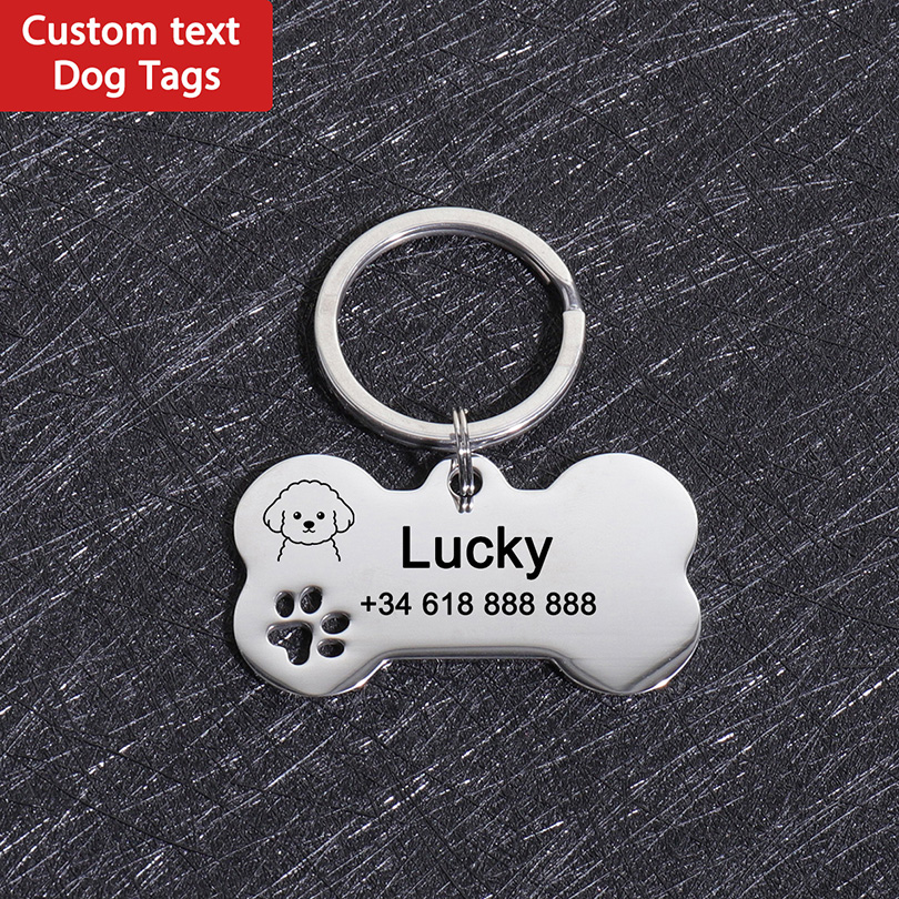 Pet Portrait Custom - Etiquetas de Identificação Personalizadas para Cães
