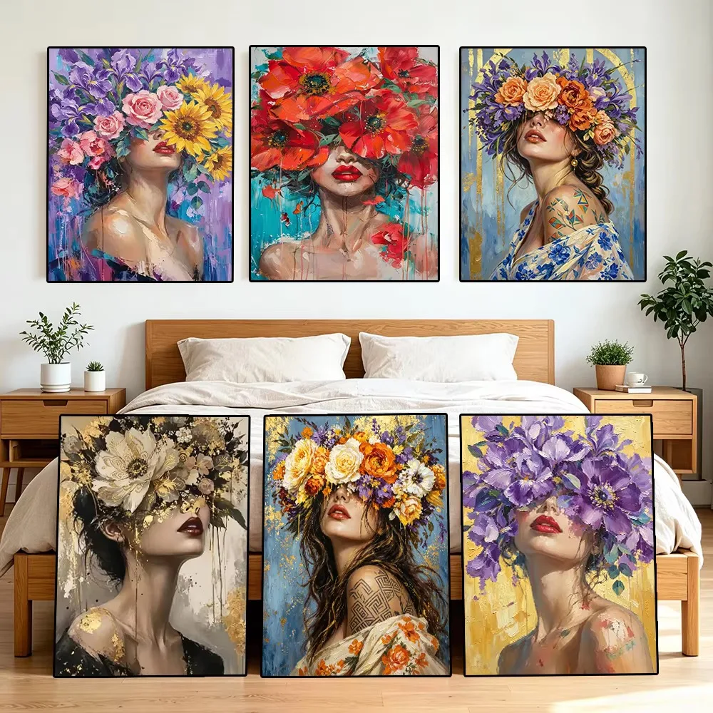 Photo Mosaic Print - Pintura com diamantes, abstrata, representando uma