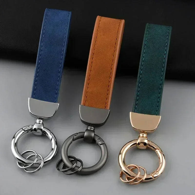 Initial Ring Custom - Chaveiro de Couro Nubuck com Gravação