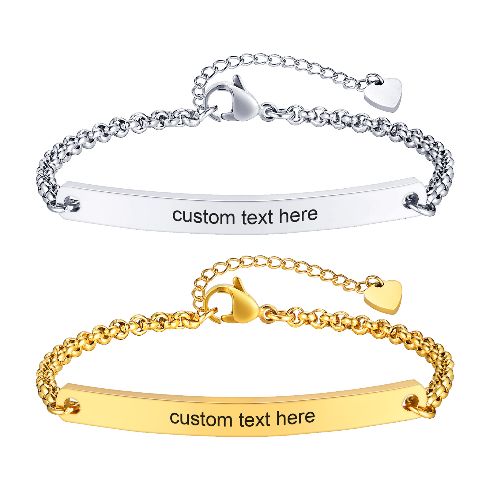 Coordinates Bracelet - Sparkle ID Gravado Bar Pulseira Personalizada