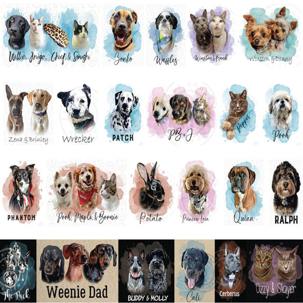 Camiseta Personalizada com Ret - Pet Portrait Custom avaliação e preço