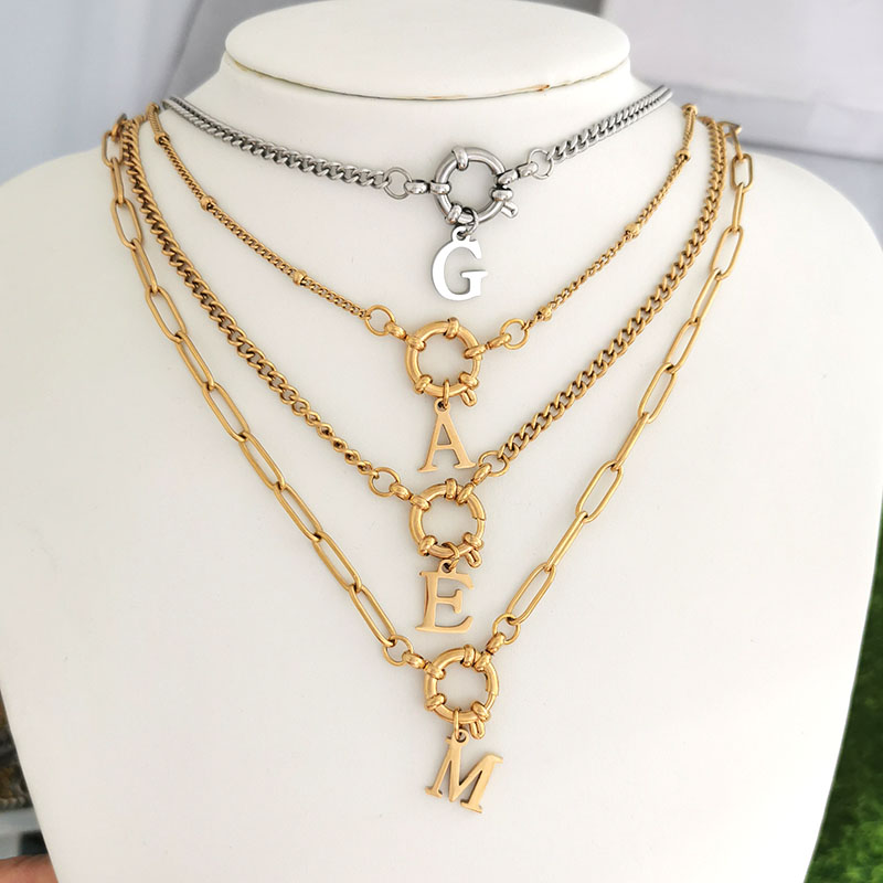 Qmhje inicial charme letras co - Birth Flower Necklace avaliação e preço