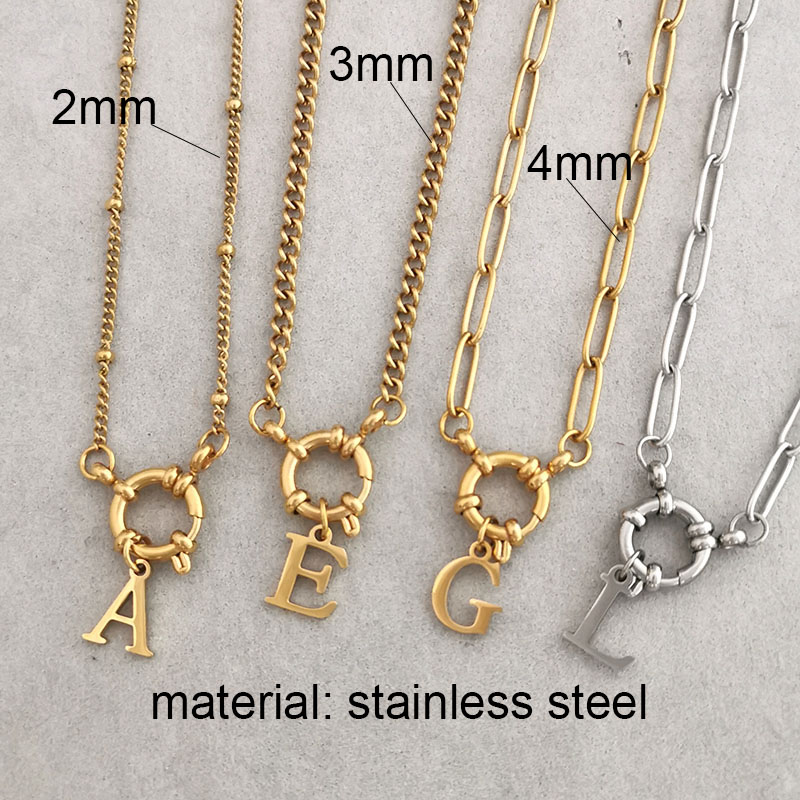 Qmhje inicial charme letras co - Birth Flower Necklace avaliação e preço