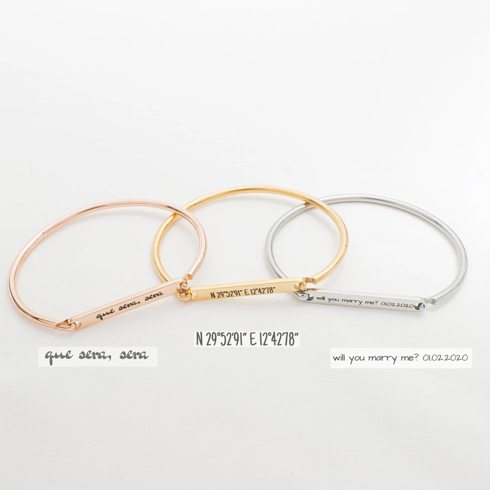 Haiyufly-Pulseira De Texto Per - Coordinates Bracelet avaliação e preço
