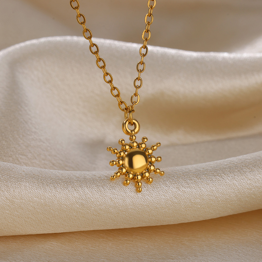 Colar geométrico de aço inoxid - Birth Flower Necklace avaliação e preço